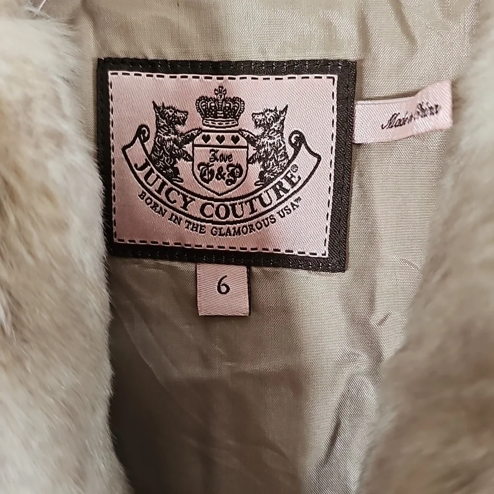 Juicy Couture Faux Rabbit Hooded Jacket.